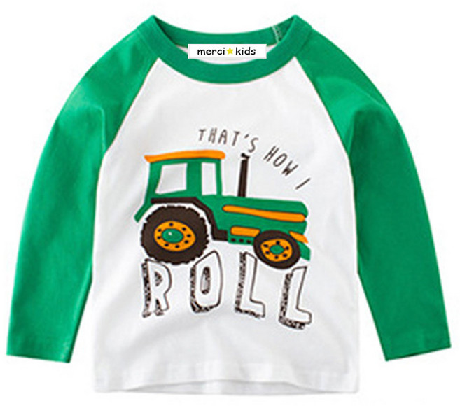 더메르시 아동용 빵빵 트렉터 싱글 티셔츠