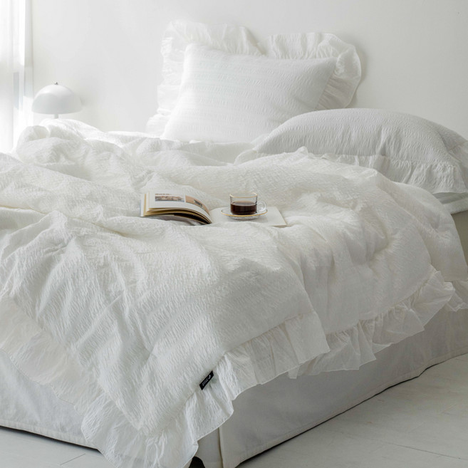 헬로우슬립 그레이스 오가닉 순면 인견 시어서커 차렵이불 세트