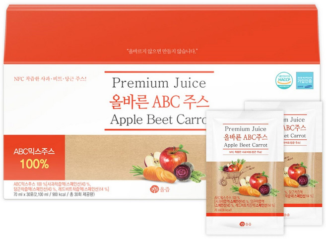 올즙 올바른 ABC 주스, 2.1L, 1개