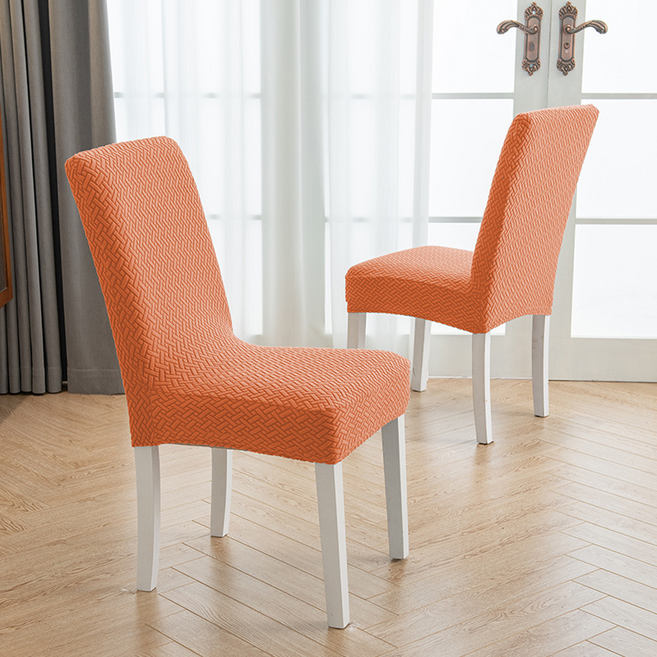 미소로운 식탁 의자커버, 오렌지, 2개