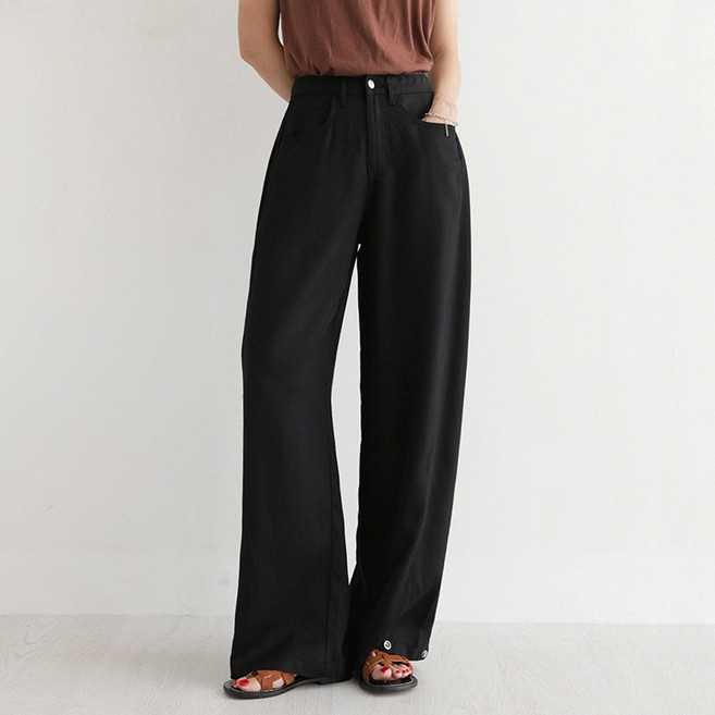 앤드스타일 여성용 숏/기본/롱 기장 썸쿨진 24탄 리오셀 사이드핀턱 투웨이 와이드 팬츠 264684