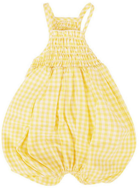 퍼피엔젤 MDC 반려동물 뽕샹 체크 나시 올인원 PA-OR359, 280 Yellow, 1개