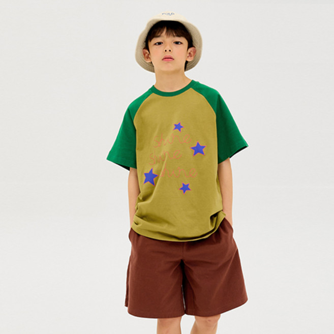 유니프랜드 아동용 통기성 샤인 5부 면 상하의 세트