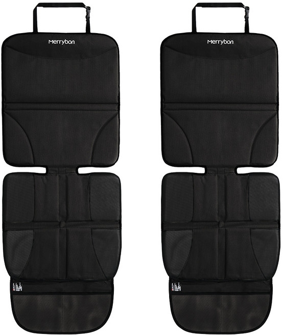 메리본 카시트 보호매트, 블랙, 2개