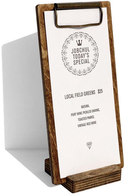 클립보드프로젝트 우드스탠드포함 레트로 오피스 원목 빌지꽂이, 1개