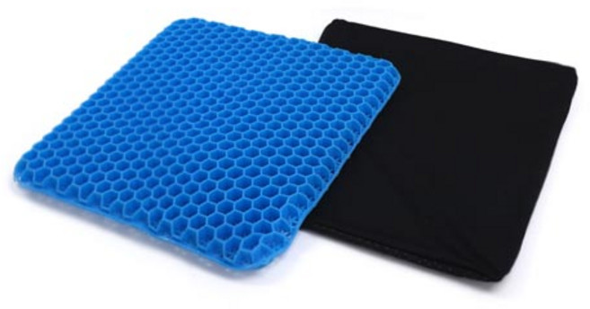 벌집 쿨방석 + 커버 세트, 블루