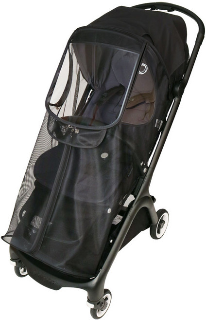 와우베이비 부가부 버터플라이 유모차 모기장커버, 블랙, 1개