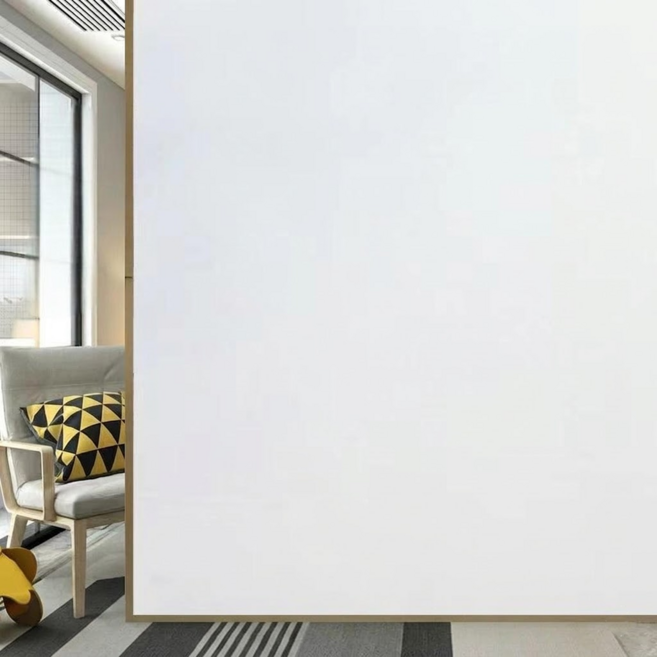 ROI라이프 프라이버시 반투명 창문 시트지 정전기식, 화이트 무광