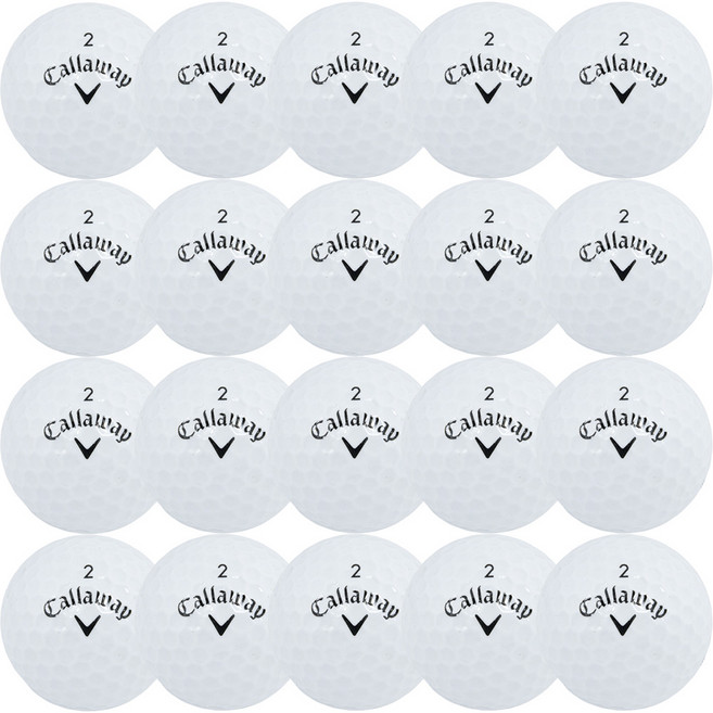 캘러웨이 혼합 로스트볼 실속형, 화이트, 1개, 20개입