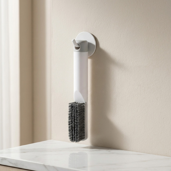 몰투데이 한번에클린 운동화 욕실 청소 솔 브러쉬, 롱 그레이, 1개