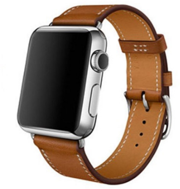 Peach Mall Apple Watch 皮革錶帶 38/40mm, 淺棕色