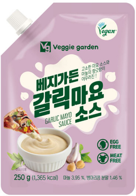 베지가든 갈릭마요 소스, 250g, 1개