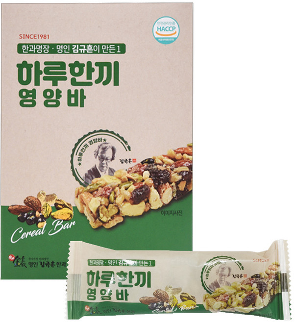 김규흔한과 한과명장 김규흔이 만든 하루한끼 영양바 5p, 125g, 1개