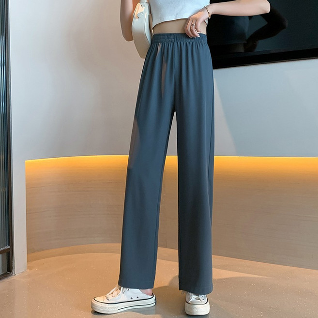 피어니스트 여성용 와이드 하이웨스트 밴딩 팬츠