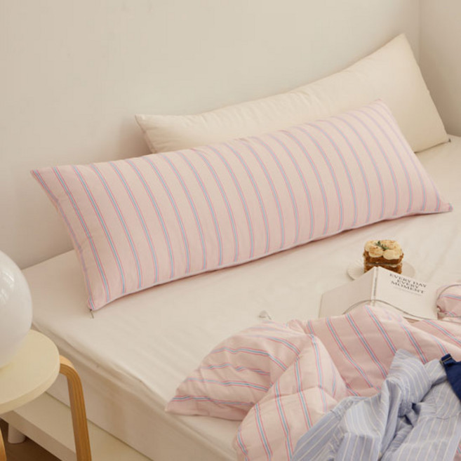 쉬즈홈 순면 바디필로우 일자형 솜포함, 버터슈 핑크