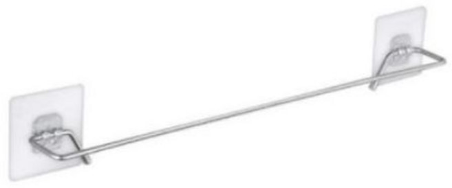또사자 접착 스테인레스 욕실 수건걸이 60cm, 실버, 1개