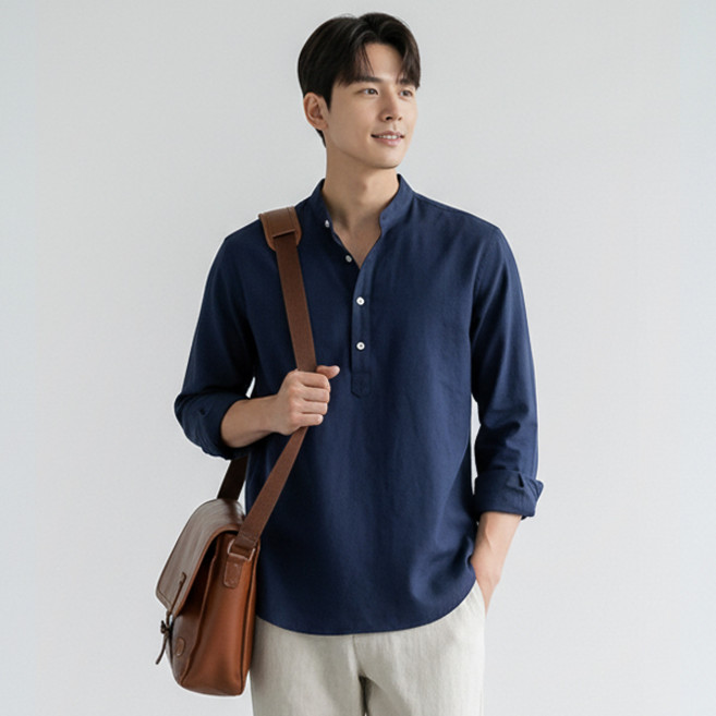 Raymon 男士 Raymon Ed 牛津亨利領襯衫