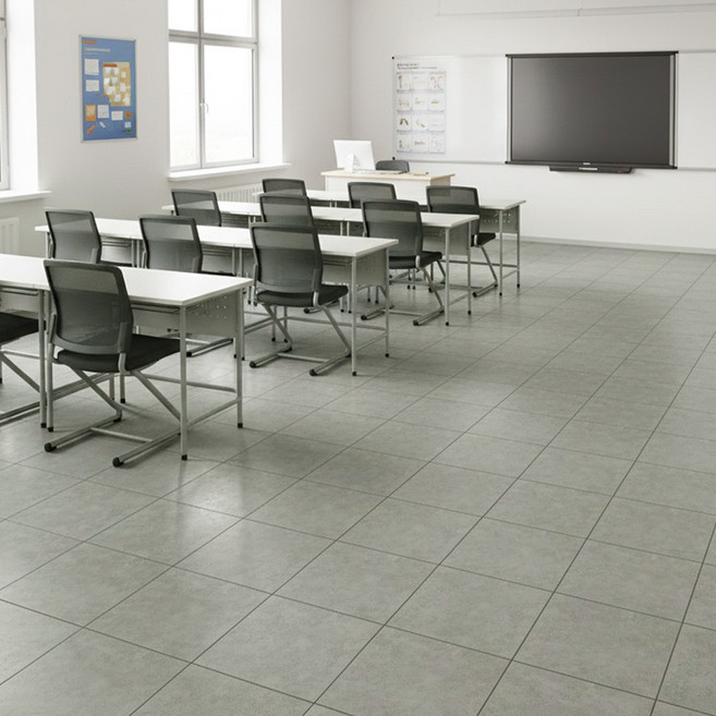 로즈로사 2T 본드식 데코타일 콘크리트 패턴 바닥재 ECB-2214 400 x 400 x 2mm, 그레이, 10개