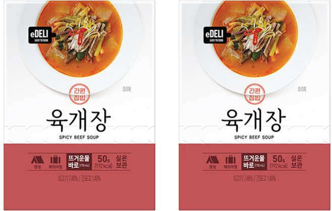 伊德利 東林食品 便利即食飯 辣牛肉湯 5入, 50g, 2個