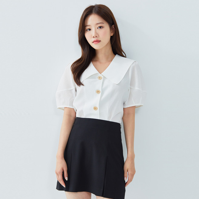 Roem 大翻領短袖襯衫