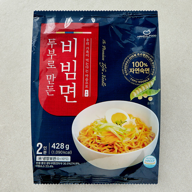 한둘푸드 두부로 만든 비빔면, 428g, 1개