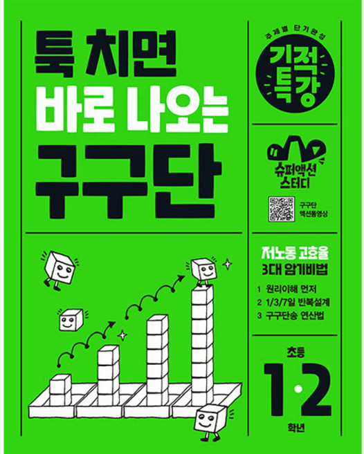 툭 치면 바로 나오는 기적특강 구구단, 수학, 초1 + 초2
