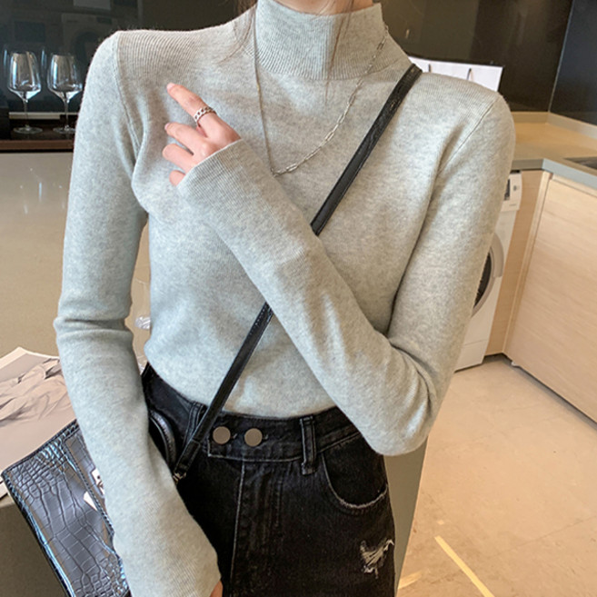 루나걸 여성용 로비오 반목 폴라 니트 L24WKN093004