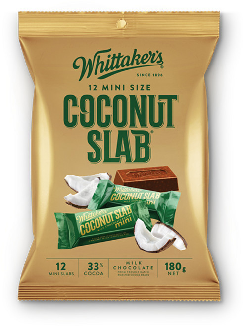 휘태커스 미니 슬랩 코코넛 밀크 초콜릿, 180g, 1개