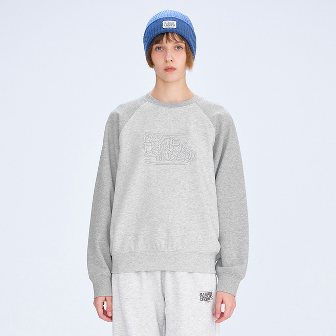 MaritheFrancoisGirbaud GRAFFITI COLOR BLOCK RAGLAN SWEATSHIRT