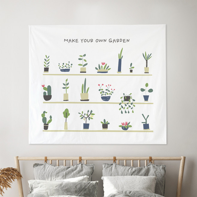 SANGSANG HOO 北歐風棉麻掛布, 園藝款