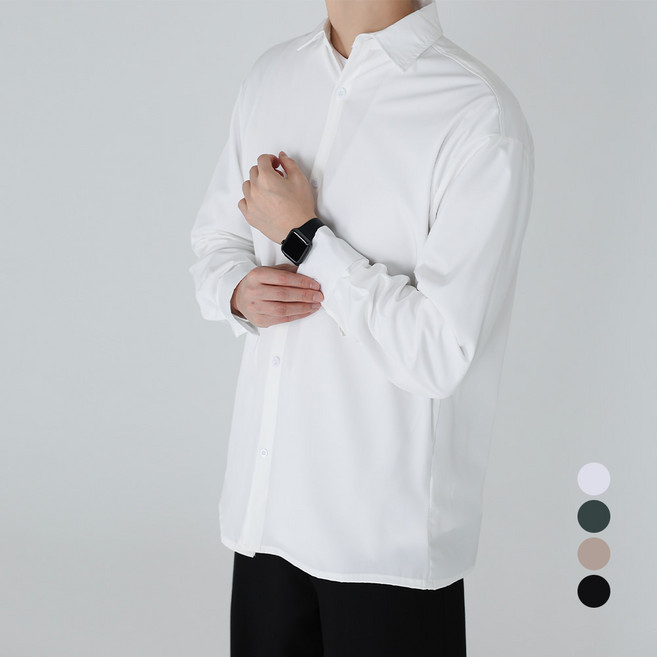 INFIOUS 男士基本款垂墜感襯衫 I263-5