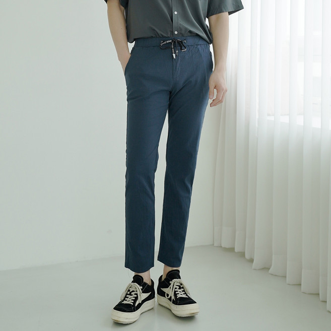 타운클로 남성용 여름 슈퍼스판 린넨 팬츠 IN