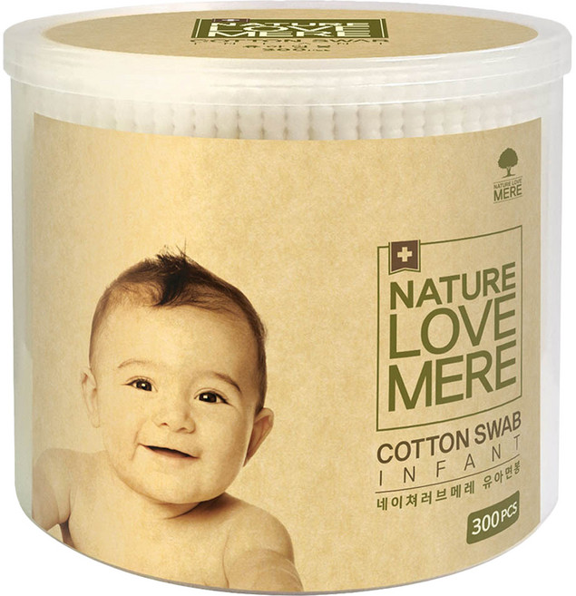 NATURE LOVE MERE 幼兒棉花棒 外用, 300入, 1盒