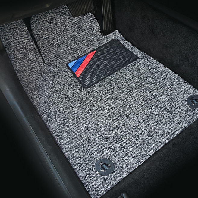 비비키 차량용 프리미엄 코일카매트 1열 + 2열 세트, BMW X6 G06 2020년 형~, 그레이