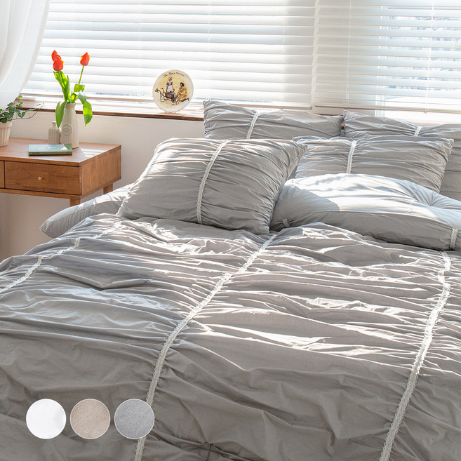 그래이불 국내 제조 고밀도 수피마 코튼 100수 부드러운 드레스 셔링 호텔 차렵이불 이불단품