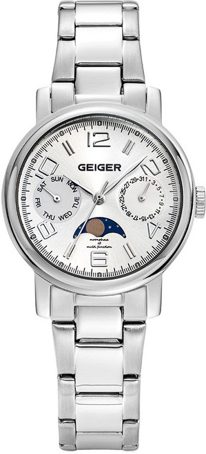 가이거 여성용 문페이즈 멀티펑션 메탈시계 GE8026