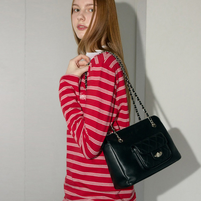 안나 미디움 퀼팅체인 숄더백