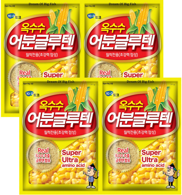 토코 옥수수 어분글루텐 떡밥, 300g, 4개