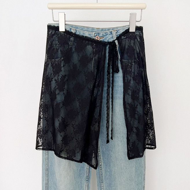 시크힐즈 마레 레이스 레이어드 플라워 랩 스커트 11644