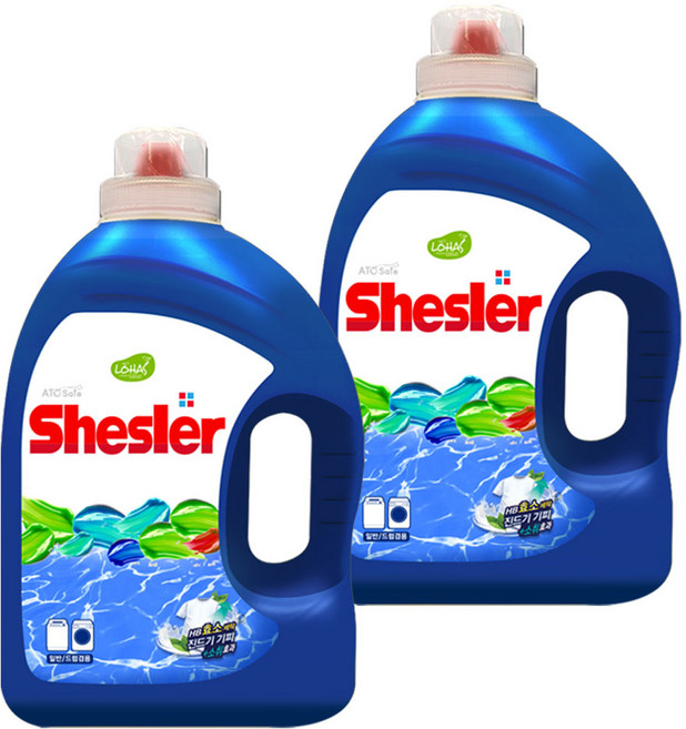 쉬슬러 페퍼민트 액체세제, 2개, 3.05L