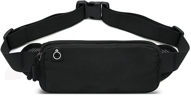 리즈제이니 미니멀 경량 스포츠 힙색, 01 검은색, 1개