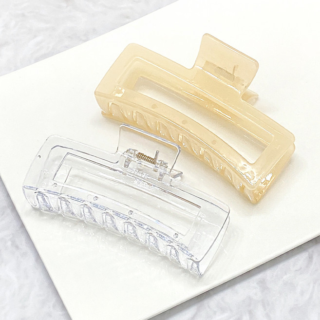 젤루나 빅사이즈 아이스 사각 헤어 집게핀 13cm LH-35 2종 세트