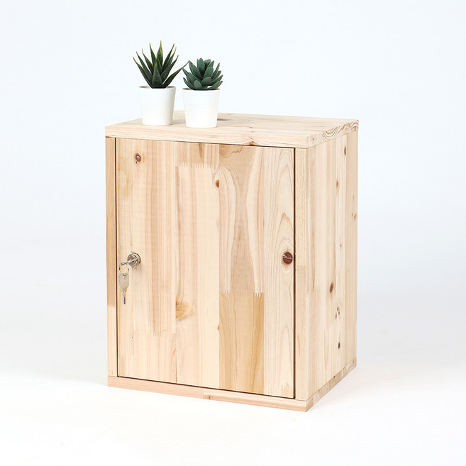 삼나무 우드블럭 공간박스 락카형 중 300x240x370mm, 원목, 1개