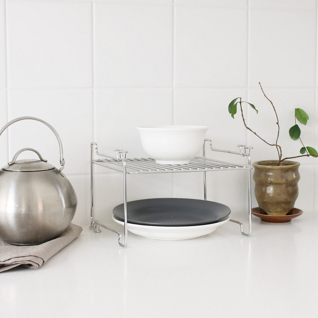 다용도 블록 철제주방선반, 실버, 1개