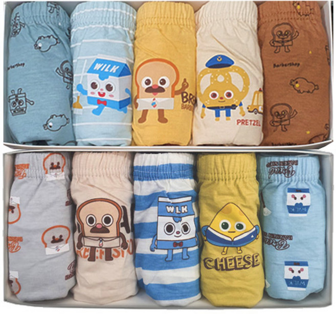 엠알키즈 남아용 브레드이발소 브래드홀릭 5종 + 투게더 5종 삼각팬티 세트