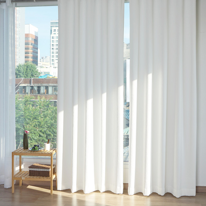 나비손길 복층 생활암막 소프트 골지커튼 아일렛형 2p