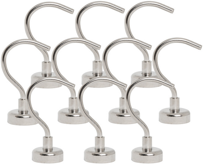 코지파파 초강력 고리 자석 후크 대왕고리형 20mm, 실버, 10개