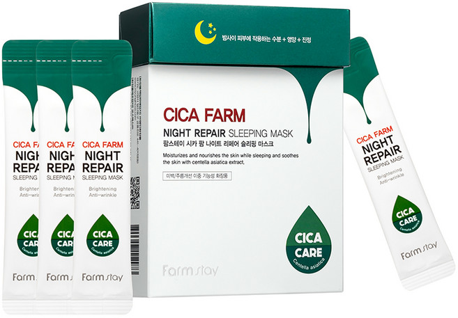 팜스테이 시카 팜 나이트 리페어 슬리핑 마스크 4ml, 20개입, 1개
