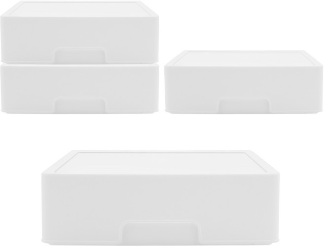 베리구즈 심플 사각 수납함 중, 4개