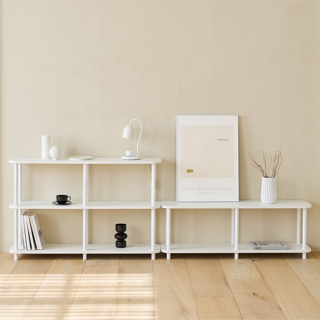 MAISON DE COMME MA 貝斯托客廳置物架, 3層, 白色